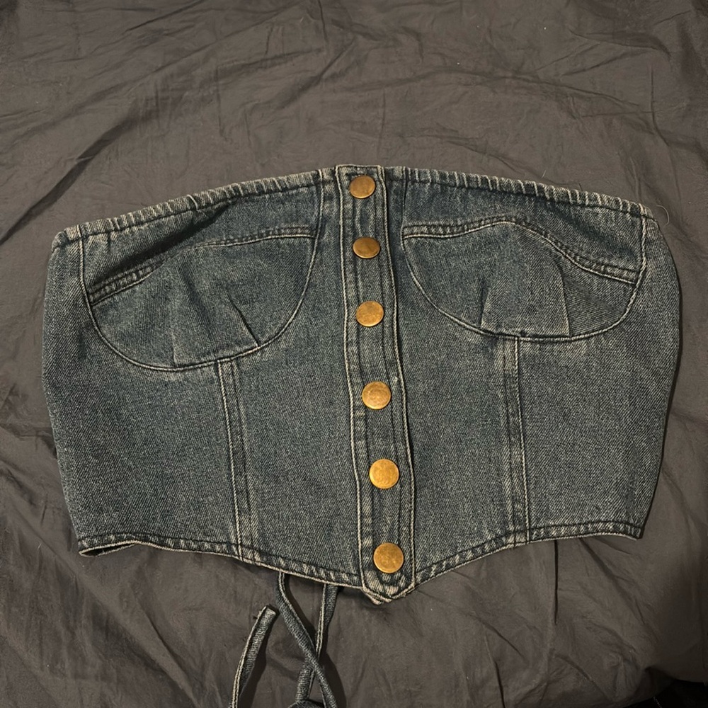 Jean tube top
